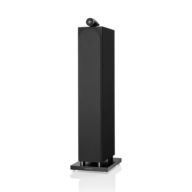 702 S3 - Black side front covered woofers view