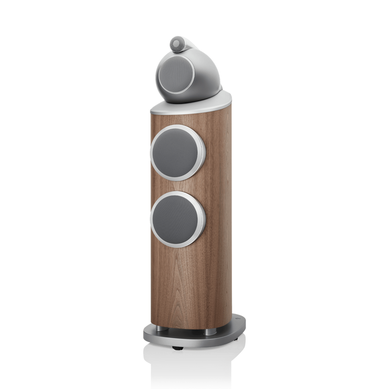 803 D4 - Walnut side front covered woofers view